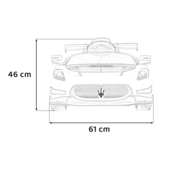 JOKO Elektrické Autíčko Maserati MC20 GT2 4x4, penové kolesá, kožené sedadlo, Rádio, biele