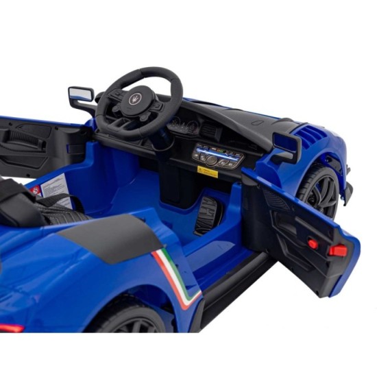JOKO Elektrické Autíčko Maserati MC20 GT2 4x4, penové kolesá, kožené sedadlo, Rádio, modré