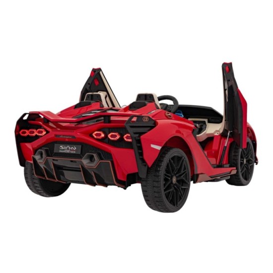 JOKO Elektrické Autíčko Lamborghini SIAN 4x4 400W 24V, Dvojmiestne Kožené sedadlo + Sedadlo pre RODIČA, penové kolesá, nosnosť 5