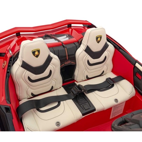 JOKO Elektrické Autíčko Lamborghini SIAN 4x4 400W 24V, Dvojmiestne Kožené sedadlo + Sedadlo pre RODIČA, penové kolesá, nosnosť 5