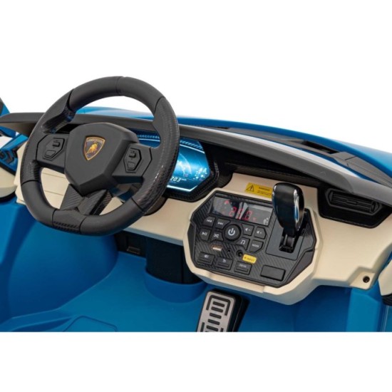 JOKO Elektrické Autíčko Lamborghini SIAN 4x4 400W 24V, Dvojmiestne Kožené sedadlo + Sedadlo pre RODIČA, penové kolesá, nosnosť 5