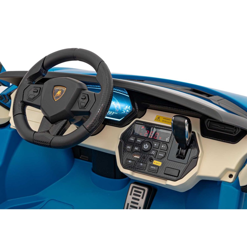 JOKO Elektrické Autíčko Lamborghini SIAN 4x4 400W 24V, Dvojmiestne Kožené sedadlo + Sedadlo pre RODIČA, penové kolesá, nosnosť 5
