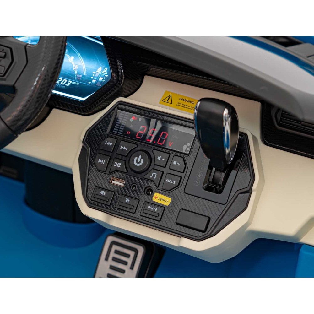 JOKO Elektrické Autíčko Lamborghini SIAN 4x4 400W 24V, Dvojmiestne Kožené sedadlo + Sedadlo pre RODIČA, penové kolesá, nosnosť 5