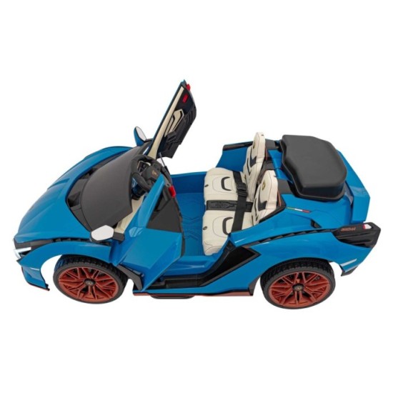 JOKO Elektrické Autíčko Lamborghini SIAN 4x4 400W 24V, Dvojmiestne Kožené sedadlo + Sedadlo pre RODIČA, penové kolesá, nosnosť 5