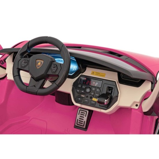 JOKO Elektrické Autíčko Lamborghini SIAN 4x4 400W 24V, Dvojmiestne Kožené sedadlo + Sedadlo pre RODIČA, penové kolesá, nosnosť 5
