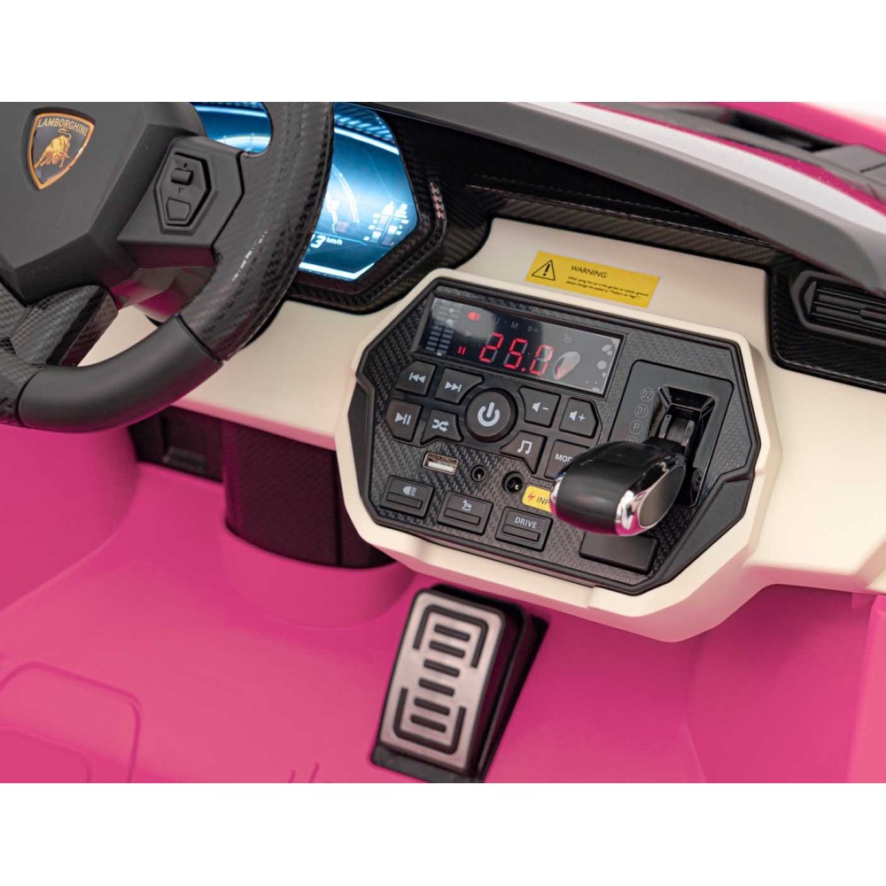 JOKO Elektrické Autíčko Lamborghini SIAN 4x4 400W 24V, Dvojmiestne Kožené sedadlo + Sedadlo pre RODIČA, penové kolesá, nosnosť 5