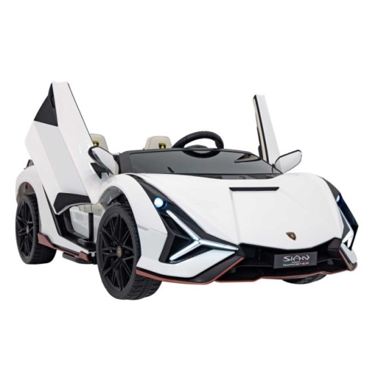 JOKO Elektrické Autíčko Lamborghini SIAN 4x4 400W 24V, Dvojmiestne Kožené sedadlo + Sedadlo pre RODIČA, penové kolesá, nosnosť 5