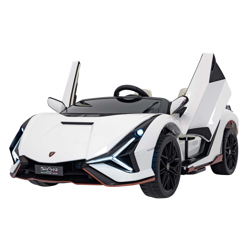 JOKO Elektrické Autíčko Lamborghini SIAN 4x4 400W 24V, Dvojmiestne Kožené sedadlo + Sedadlo pre RODIČA, penové kolesá, nosnosť 5