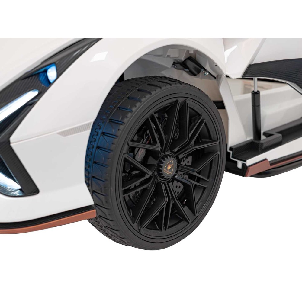 JOKO Elektrické Autíčko Lamborghini SIAN 4x4 400W 24V, Dvojmiestne Kožené sedadlo + Sedadlo pre RODIČA, penové kolesá, nosnosť 5