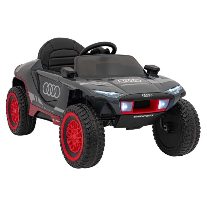JOKO Elektrické autíčko Audi RSQ E-TRON, penové kolesá, kožené sedadlo, Rádio, čierne