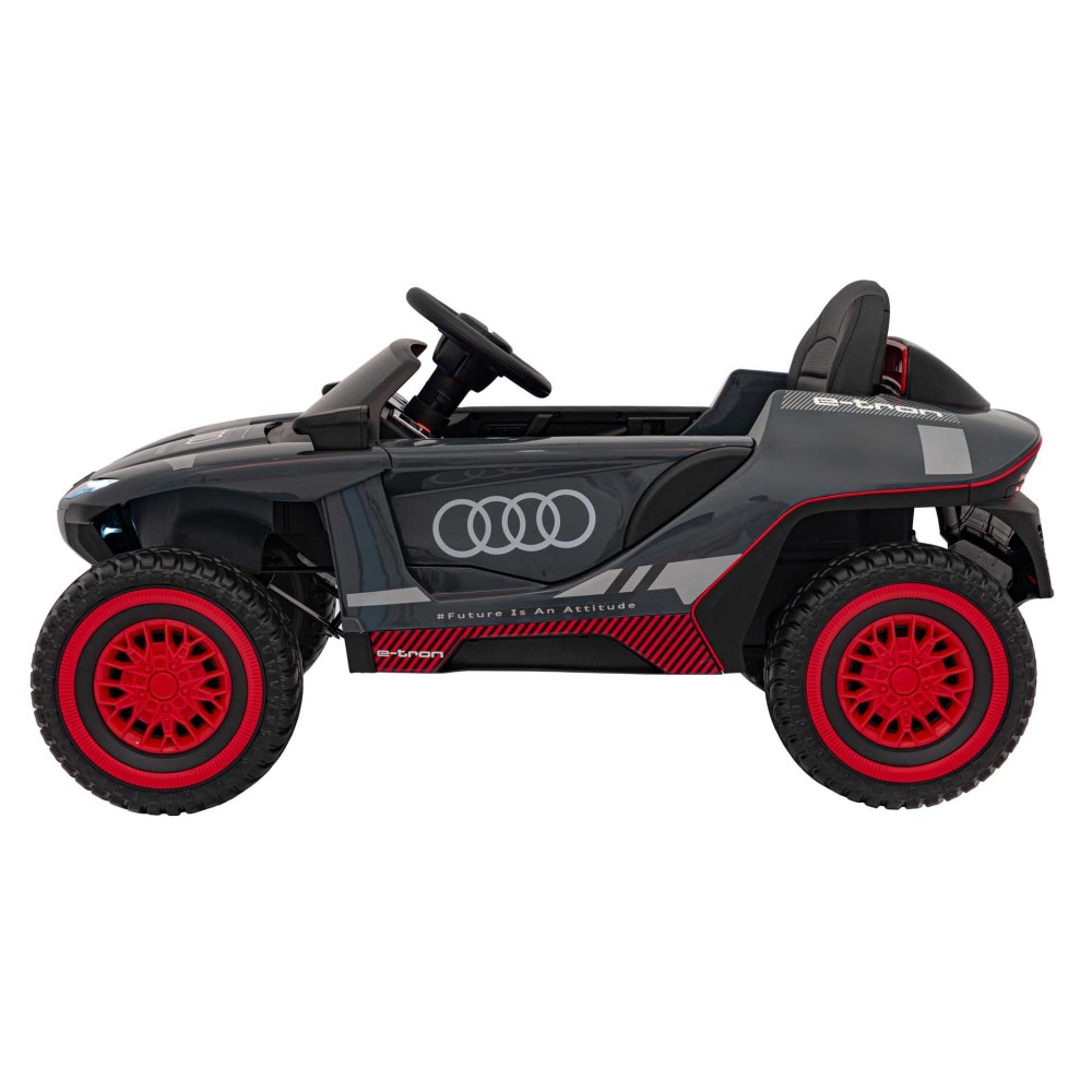 JOKO Elektrické autíčko Audi RSQ E-TRON, penové kolesá, kožené sedadlo, Rádio, čierne
