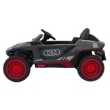 JOKO Elektrické autíčko Audi RSQ E-TRON, penové kolesá, kožené sedadlo, Rádio, čierne