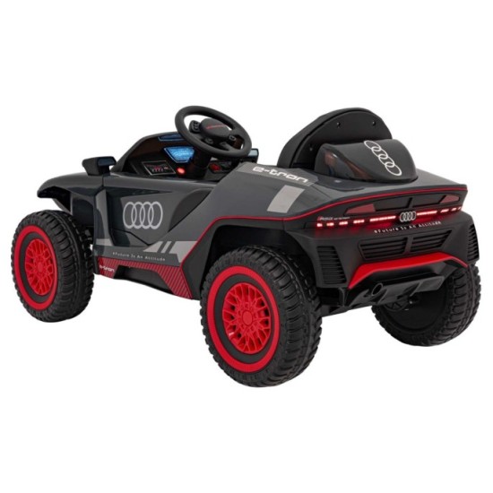 JOKO Elektrické autíčko Audi RSQ E-TRON, penové kolesá, kožené sedadlo, Rádio, čierne