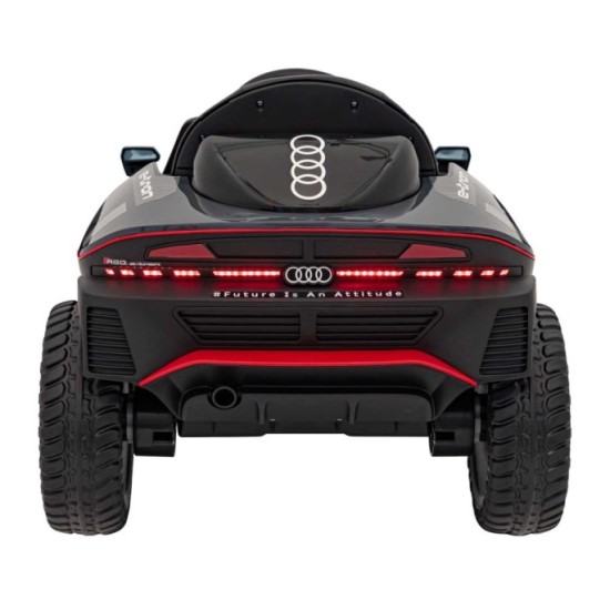 JOKO Elektrické autíčko Audi RSQ E-TRON, penové kolesá, kožené sedadlo, Rádio, čierne