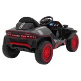 JOKO Elektrické autíčko Audi RSQ E-TRON, penové kolesá, kožené sedadlo, Rádio, čierne
