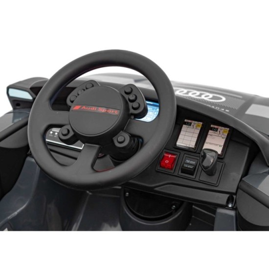 JOKO Elektrické autíčko Audi RSQ E-TRON, penové kolesá, kožené sedadlo, Rádio, čierne