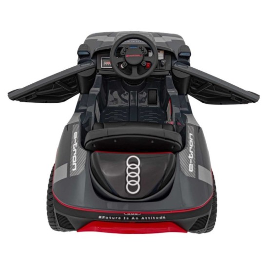 JOKO Elektrické autíčko Audi RSQ E-TRON, penové kolesá, kožené sedadlo, Rádio, čierne