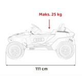 JOKO Elektrické autíčko Audi RSQ E-TRON, penové kolesá, kožené sedadlo, Rádio, čierne