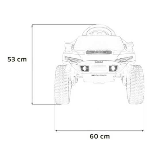JOKO Elektrické autíčko Audi RSQ E-TRON, penové kolesá, kožené sedadlo, Rádio, čierne