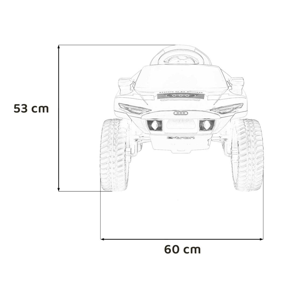 JOKO Elektrické autíčko Audi RSQ E-TRON, penové kolesá, kožené sedadlo, Rádio, čierne