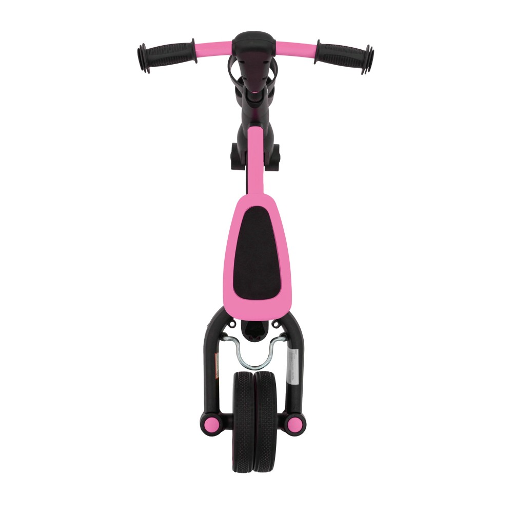 SporTrike Odrážadlo, bicykel Happy Bike 3v1 s Vodiacou tyčou, gumové kolesá, ružové