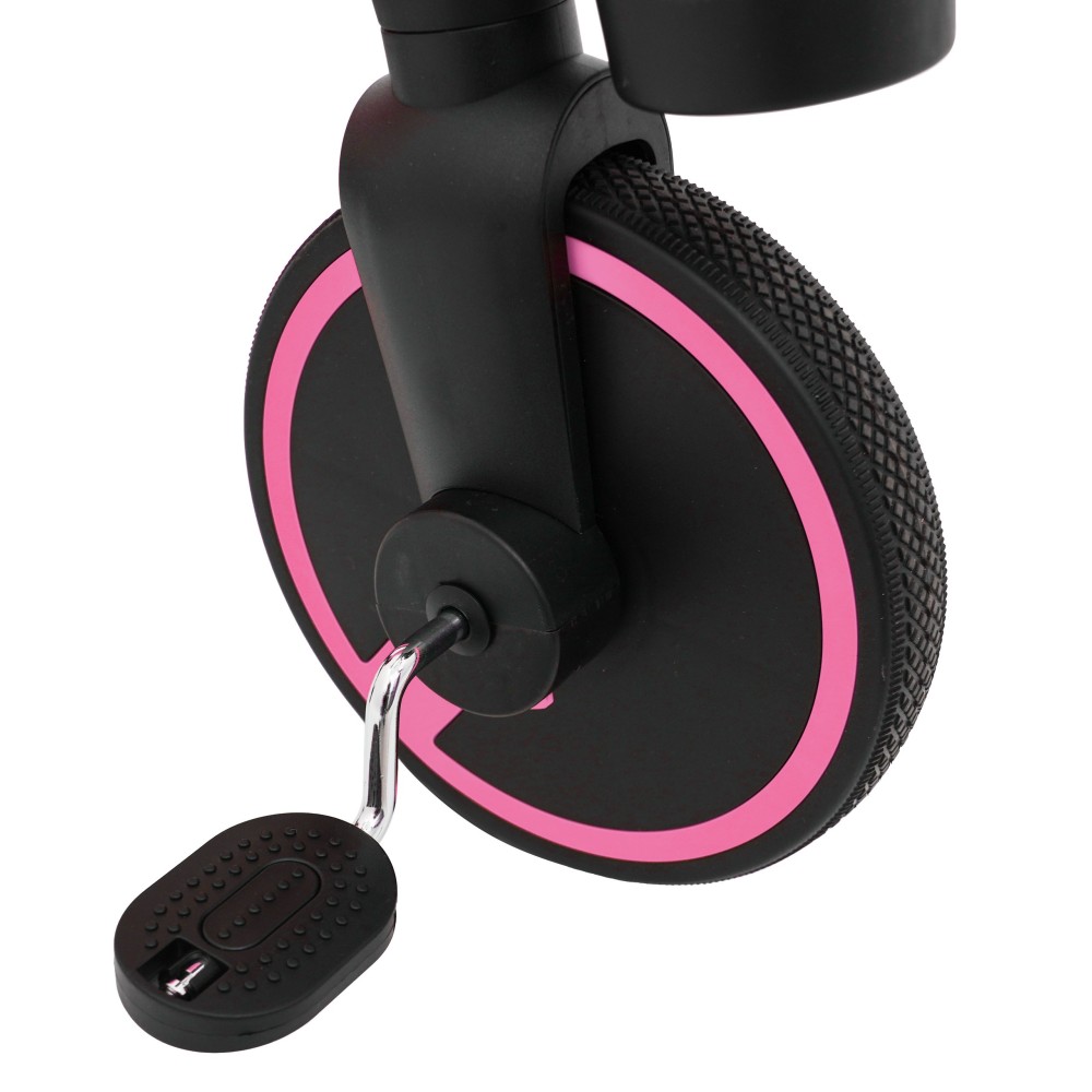 SporTrike Odrážadlo, bicykel Happy Bike 3v1 s Vodiacou tyčou, gumové kolesá, ružové