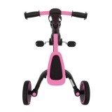 SporTrike Odrážadlo, bicykel Happy Bike 3v1 s Vodiacou tyčou, gumové kolesá, ružové