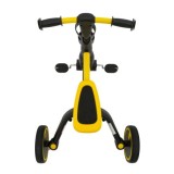 SporTrike Odrážadlo, bicykel Happy Bike 3v1 s Vodiacou tyčou, gumové kolesá, žlté