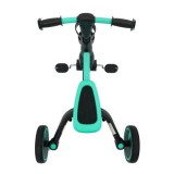 SporTrike Odrážadlo, bicykel Happy Bike 3v1 s Vodiacou tyčou, gumové kolesá, modré