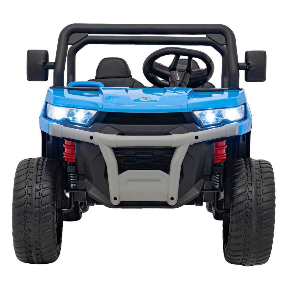 JOKO Elektrické autíčko s Elektricky vyklápacou vlečkou Pick-Up Speed 900, EFEKT Hojdania, kožené sedadlo, 6 kolies, penové kole