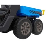 JOKO Elektrické autíčko s Elektricky vyklápacou vlečkou Pick-Up Speed 900, EFEKT Hojdania, kožené sedadlo, 6 kolies, penové kole