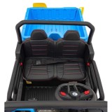 JOKO Elektrické autíčko s Elektricky vyklápacou vlečkou Pick-Up Speed 900, EFEKT Hojdania, kožené sedadlo, 6 kolies, penové kole