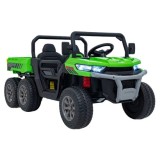 JOKO Elektrické autíčko s Elektricky vyklápacou vlečkou Pick-Up Speed 900, EFEKT Hojdania, kožené sedadlo, 6 kolies, penové kole