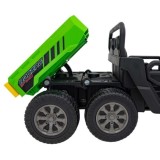 JOKO Elektrické autíčko s Elektricky vyklápacou vlečkou Pick-Up Speed 900, EFEKT Hojdania, kožené sedadlo, 6 kolies, penové kole