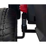 JOKO Elektrické autíčko s Elektricky vyklápacou vlečkou Pick-Up Speed 900, EFEKT Hojdania, kožené sedadlo, 6 kolies, penové kole