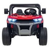 JOKO Elektrické autíčko s Elektricky vyklápacou vlečkou Pick-Up Speed 900, EFEKT Hojdania, kožené sedadlo, 6 kolies, penové kole