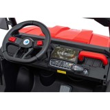 JOKO Elektrické autíčko s Elektricky vyklápacou vlečkou Pick-Up Speed 900, EFEKT Hojdania, kožené sedadlo, 6 kolies, penové kole