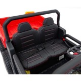 JOKO Elektrické autíčko s Elektricky vyklápacou vlečkou Pick-Up Speed 900, EFEKT Hojdania, kožené sedadlo, 6 kolies, penové kole