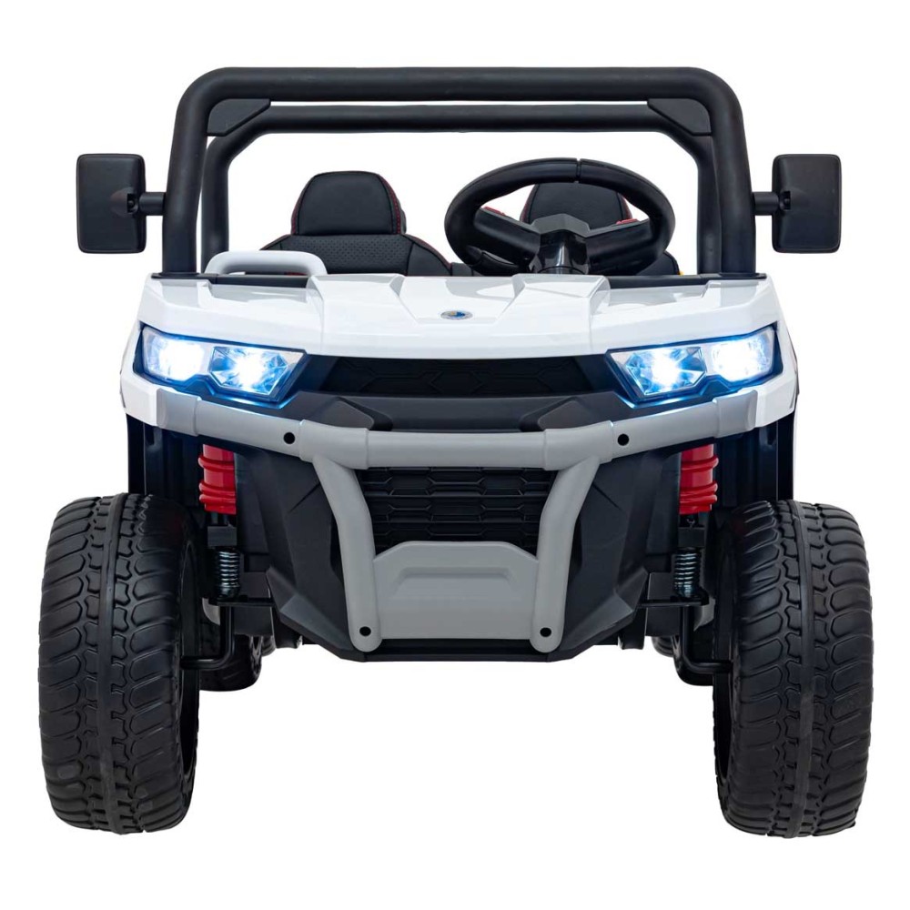 JOKO Elektrické autíčko s Elektricky vyklápacou vlečkou Pick-Up Speed 900, EFEKT Hojdania, kožené sedadlo, 6 kolies, penové kole