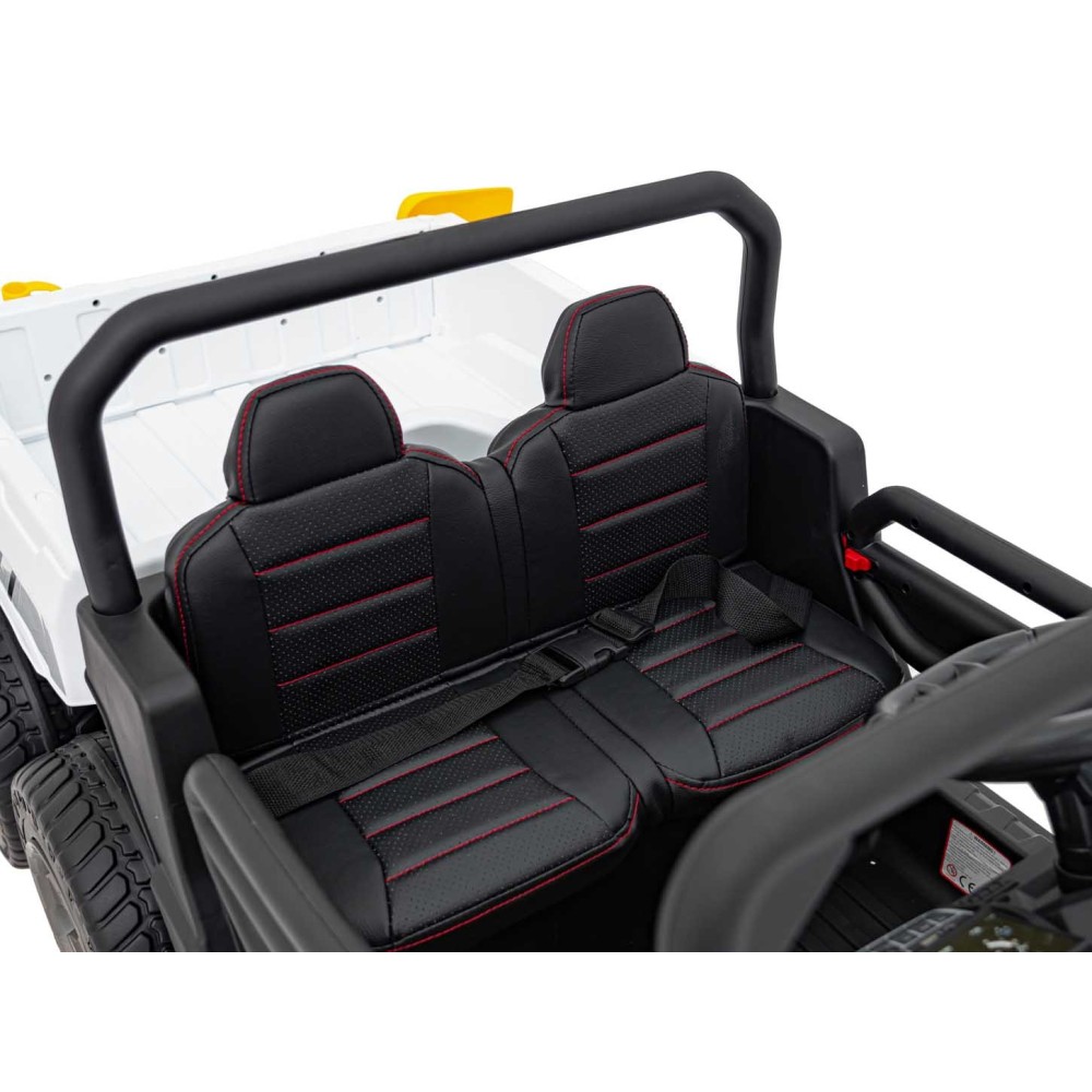 JOKO Elektrické autíčko s Elektricky vyklápacou vlečkou Pick-Up Speed 900, EFEKT Hojdania, kožené sedadlo, 6 kolies, penové kole