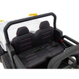 JOKO Elektrické autíčko s Elektricky vyklápacou vlečkou Pick-Up Speed 900, EFEKT Hojdania, kožené sedadlo, 6 kolies, penové kole