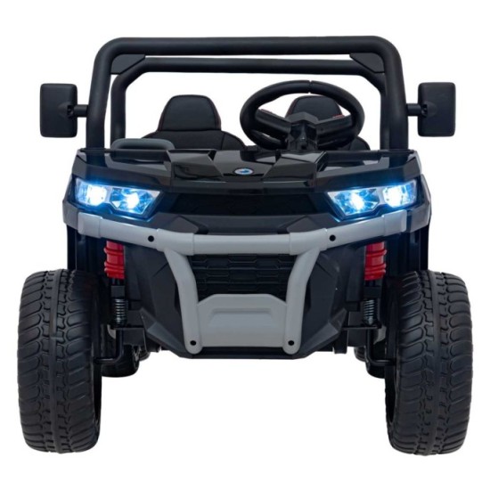 JOKO Elektrické autíčko s Elektricky vyklápacou vlečkou Pick-Up Speed 900, EFEKT Hojdania, kožené sedadlo, 6 kolies, penové kole