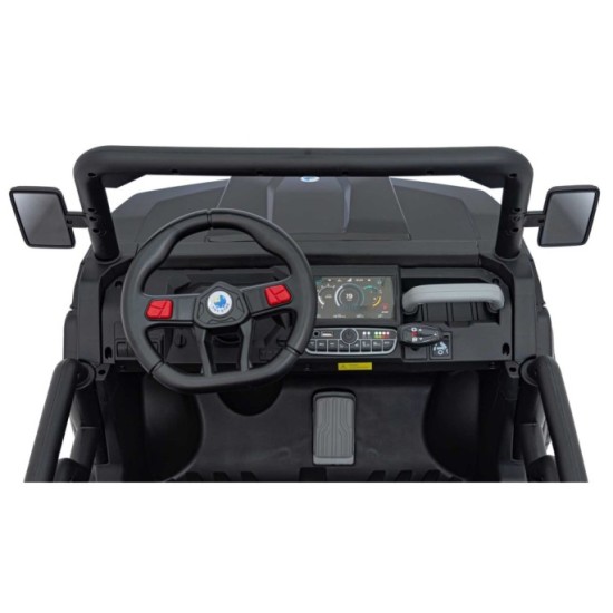 JOKO Elektrické autíčko s Elektricky vyklápacou vlečkou Pick-Up Speed 900, EFEKT Hojdania, kožené sedadlo, 6 kolies, penové kole