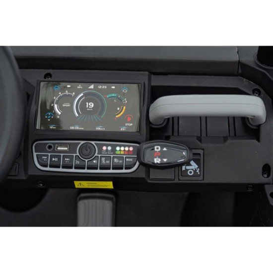 JOKO Elektrické autíčko s Elektricky vyklápacou vlečkou Pick-Up Speed 900, EFEKT Hojdania, kožené sedadlo, 6 kolies, penové kole