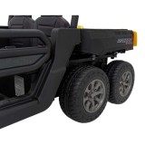 JOKO Elektrické autíčko s Elektricky vyklápacou vlečkou Pick-Up Speed 900, EFEKT Hojdania, kožené sedadlo, 6 kolies, penové kole
