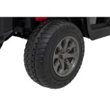 JOKO Elektrické autíčko s Elektricky vyklápacou vlečkou Pick-Up Speed 900, EFEKT Hojdania, kožené sedadlo, 6 kolies, penové kole