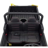 JOKO Elektrické autíčko s Elektricky vyklápacou vlečkou Pick-Up Speed 900, EFEKT Hojdania, kožené sedadlo, 6 kolies, penové kole
