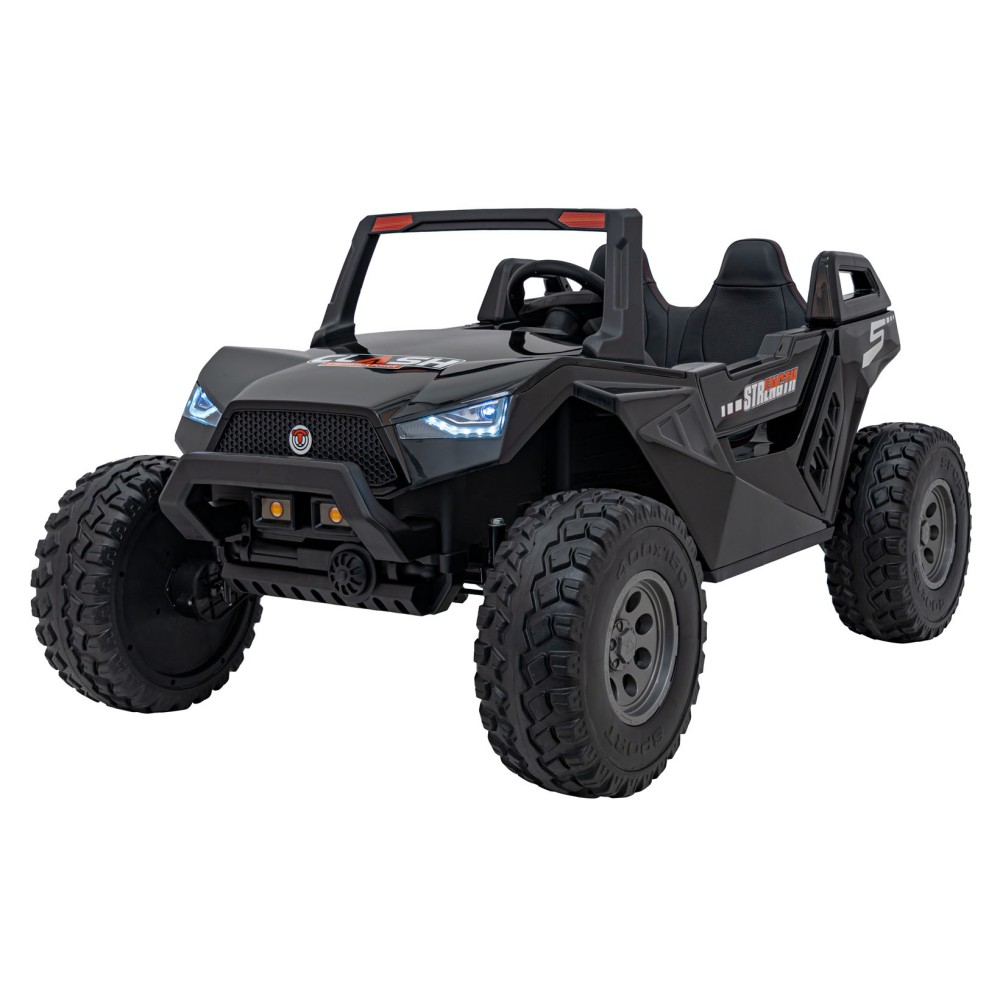 JOKO Elektrické Autíčko Buggy Clash STRONG 4x4 300W 24V, penové kolesá, Dvojmiestne kožené sedadlo, Nosnosť 60kg, čierne