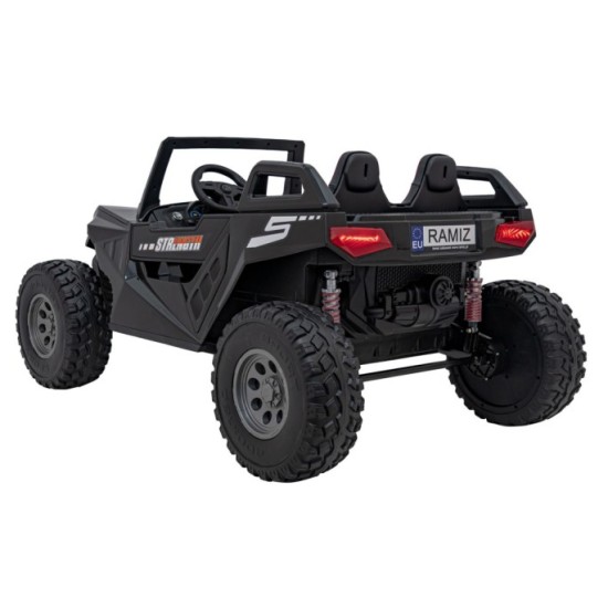 JOKO Elektrické Autíčko Buggy Clash STRONG 4x4 300W 24V, penové kolesá, Dvojmiestne kožené sedadlo, Nosnosť 60kg, čierne
