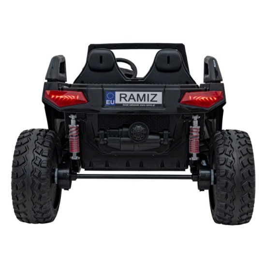 JOKO Elektrické Autíčko Buggy Clash STRONG 4x4 300W 24V, penové kolesá, Dvojmiestne kožené sedadlo, Nosnosť 60kg, čierne